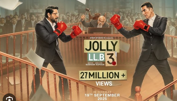 Jolly LLB 3 movie scene featuring lead actor in courtroom