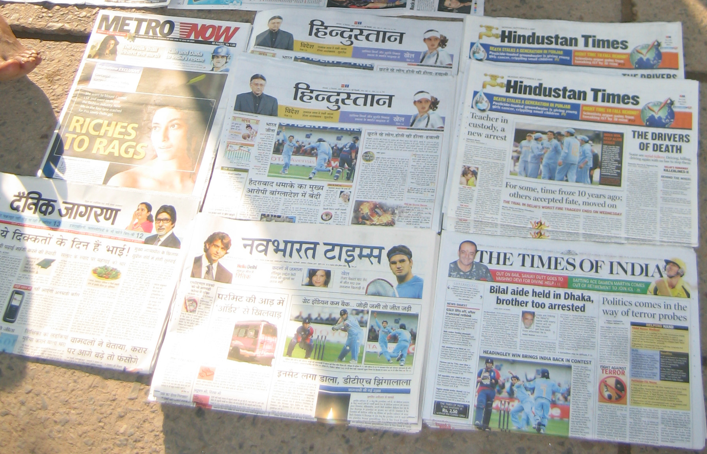 Indian Print Newspapers Stall