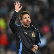 Lionel Messi in action