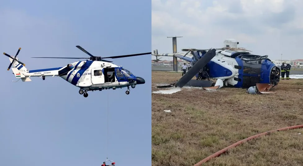 Three Personnel Killed As Indian Coast Guard Dhruv Helicopter Crashes During Training In Porbandar