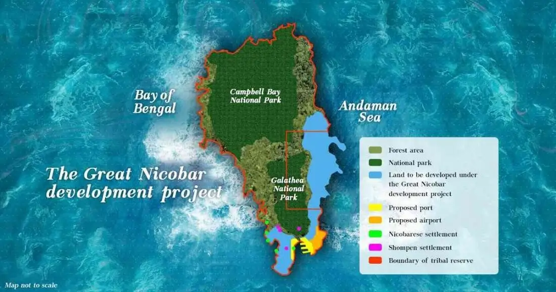 Great Nicobar Island's lush forests and project zones