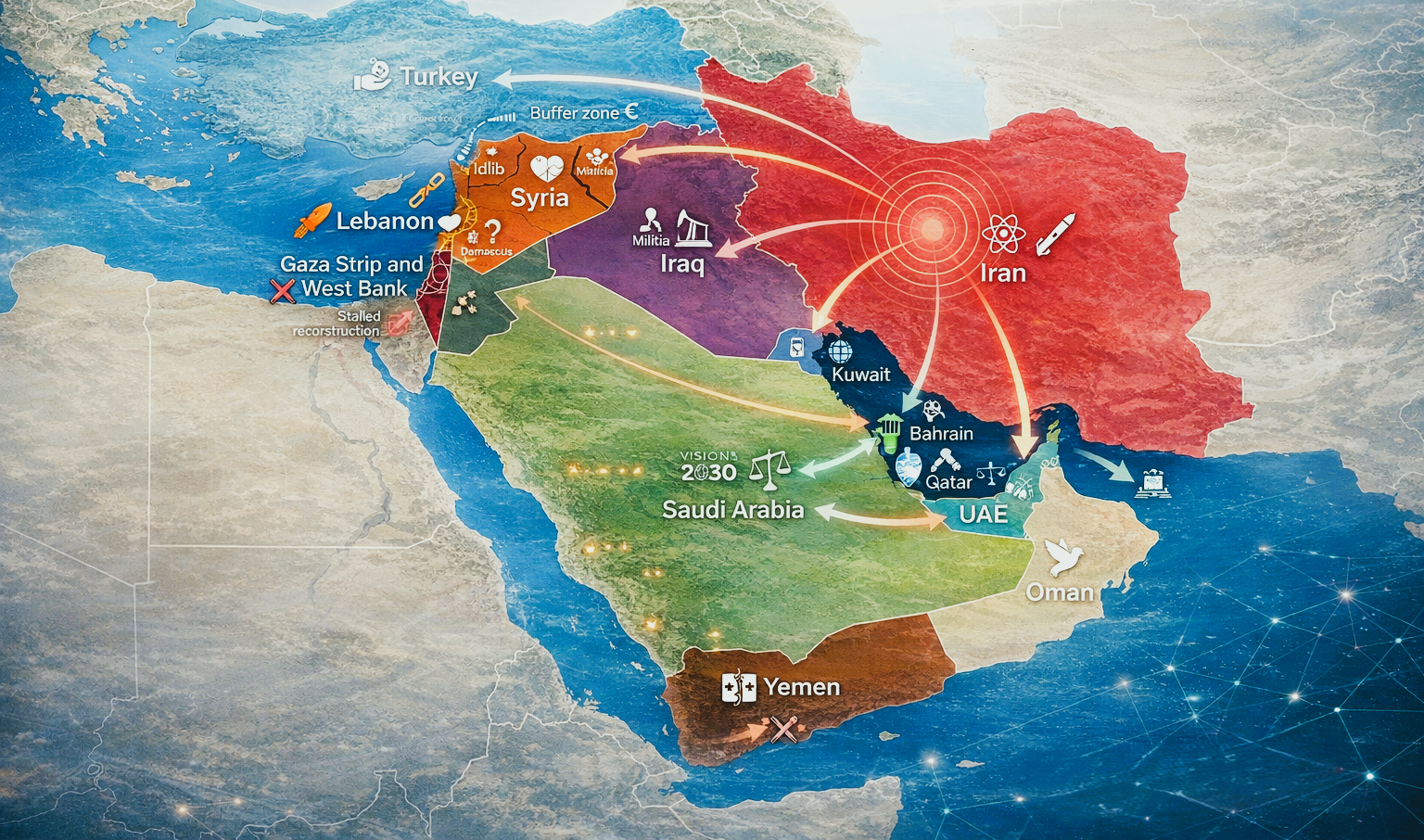 Multiple fronts of the West Asia conflict across Iran, Israel, Lebanon and the Gulf