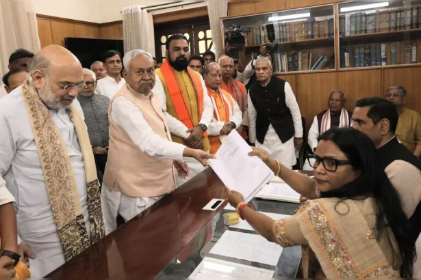 Nitish Kumar filing Rajya Sabha nomination