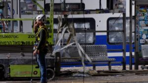 Home 86 Tel Aviv Savidor Central rail hub after missile strike