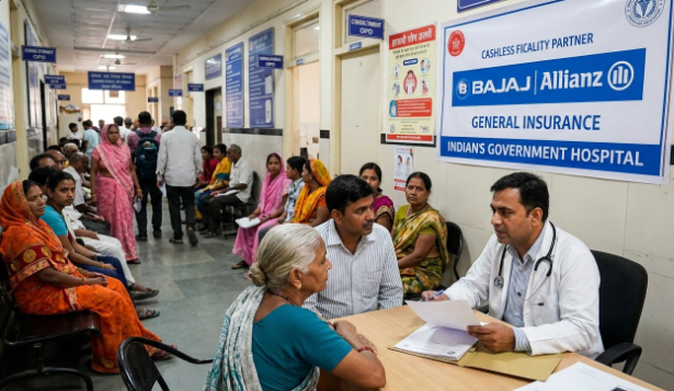 Doctor consulting patients in an OPD clinic in India you should seek Health Insurance