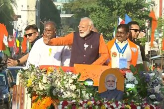PM Modi Holds Grand Roadshow in Puducherry Amid Triangular Election Contest