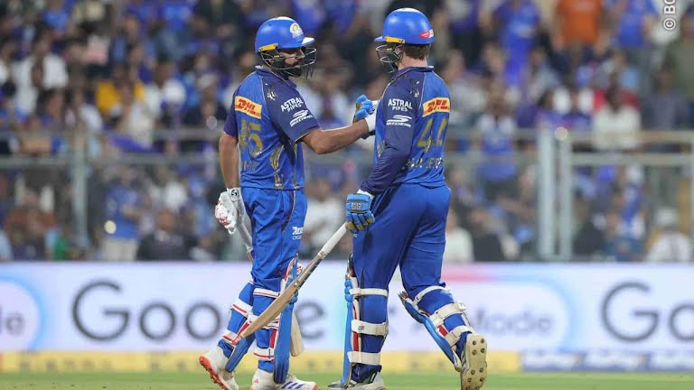 Wankhede Roars as Rohit Sharma and Ryan Rickelton Script Historic Chase: MI Defeat LSG in High-Scoring Thriller