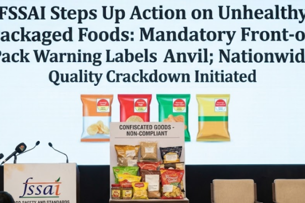 FSSAI Steps Up Action on Unhealthy Packaged Foods Mandatory Front-of-Pack Warning Labels on Anvil; Nationwide Quality Crackdown Initiated