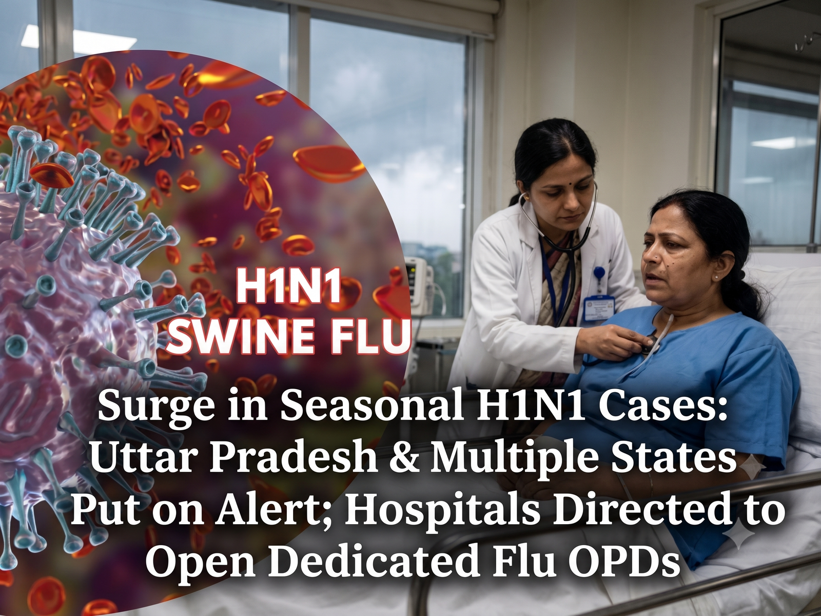 Surge in Seasonal H1N1 Cases Uttar Pradesh & Multiple States Put on Alert; Hospitals Directed to Open Dedicated Flu OPDs