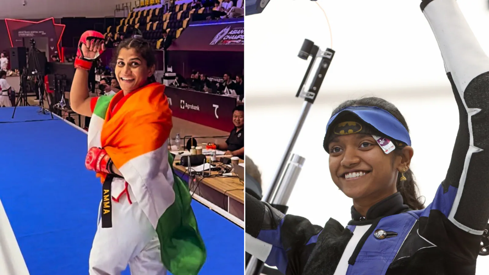 India’s Historic Day at Asian Games: Elavenil Clinches Twin 10m Air Rifle Silvers; Suchika Tariyal Delivers Historic MMA Bronze