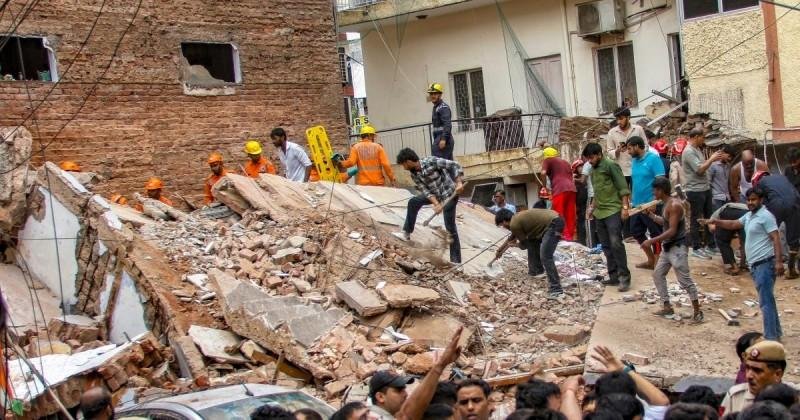 NDRF teams conduct search and rescue operations amid concrete debris