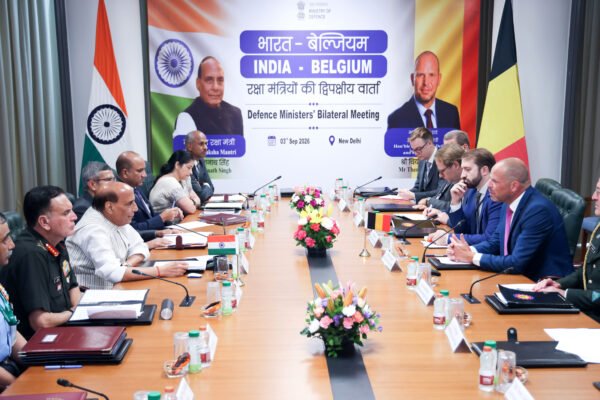Raksha Mantri holds bilateral talks with Belgium’s Defence Minister in New Delhi