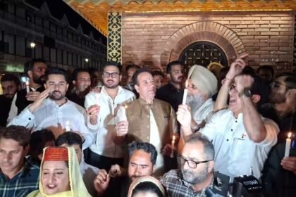 ‘Ashirwad Ka Diya’: BJP Workers Light Lamps at Srinagar’s Historic Lal Chowk on PM Modi’s 76th Birthday